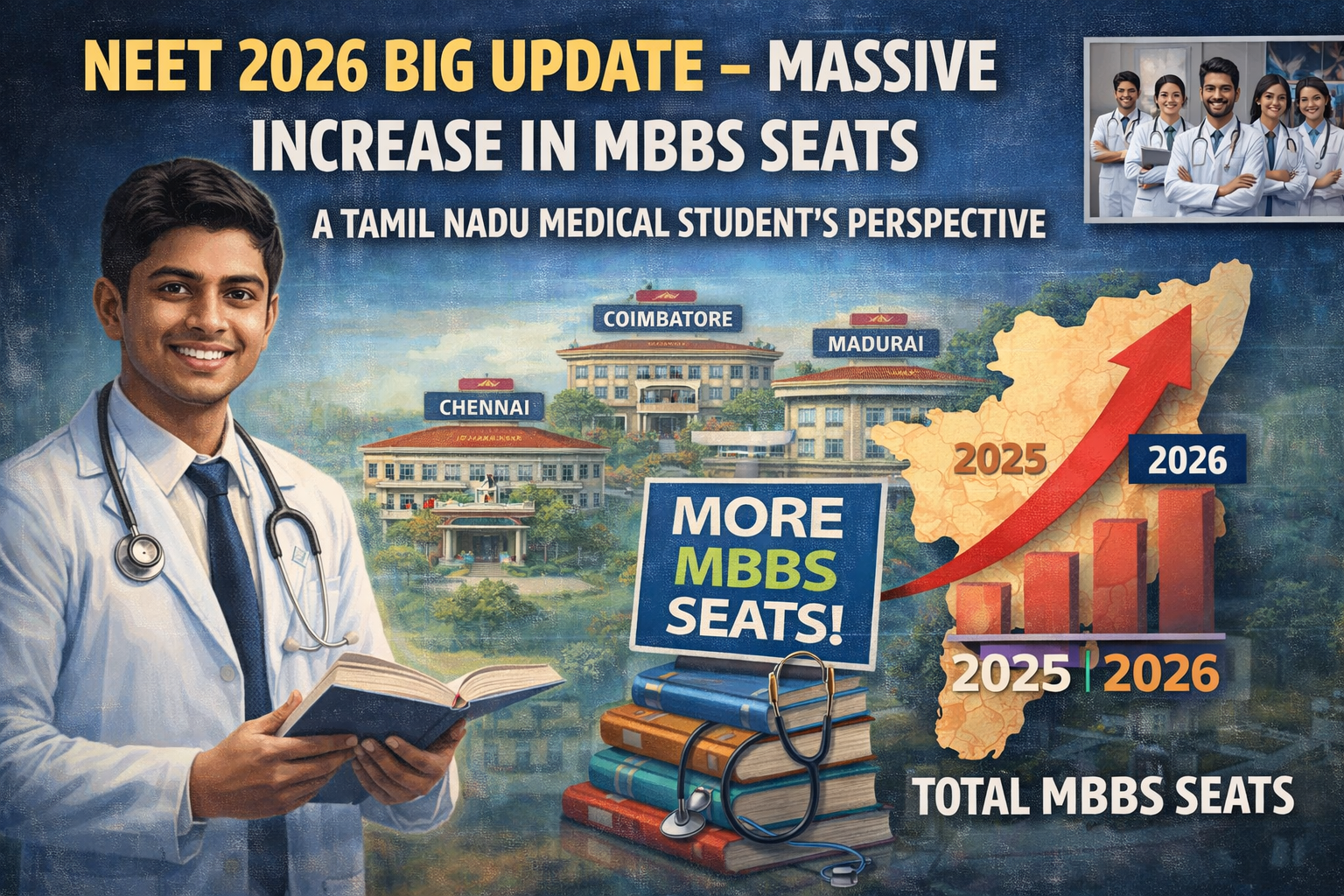 NEET 2026 Big Update – Massive Increase in MBBS Seats: A Tamil Nadu Medical Student’s Perspective